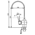 Kontemporari Single Handle Square Brass Kitchen Faucet